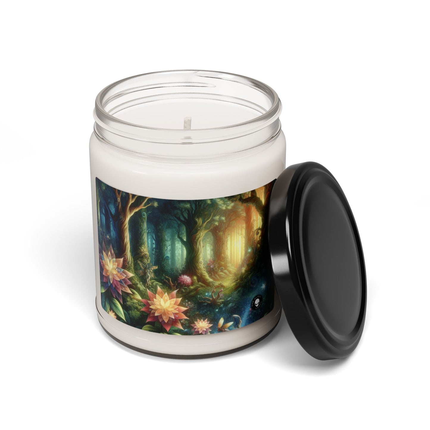 Enchanted Woodland: Glowing Blossoms and Mystical Beings - The Alien Scented Soy Candle 9oz