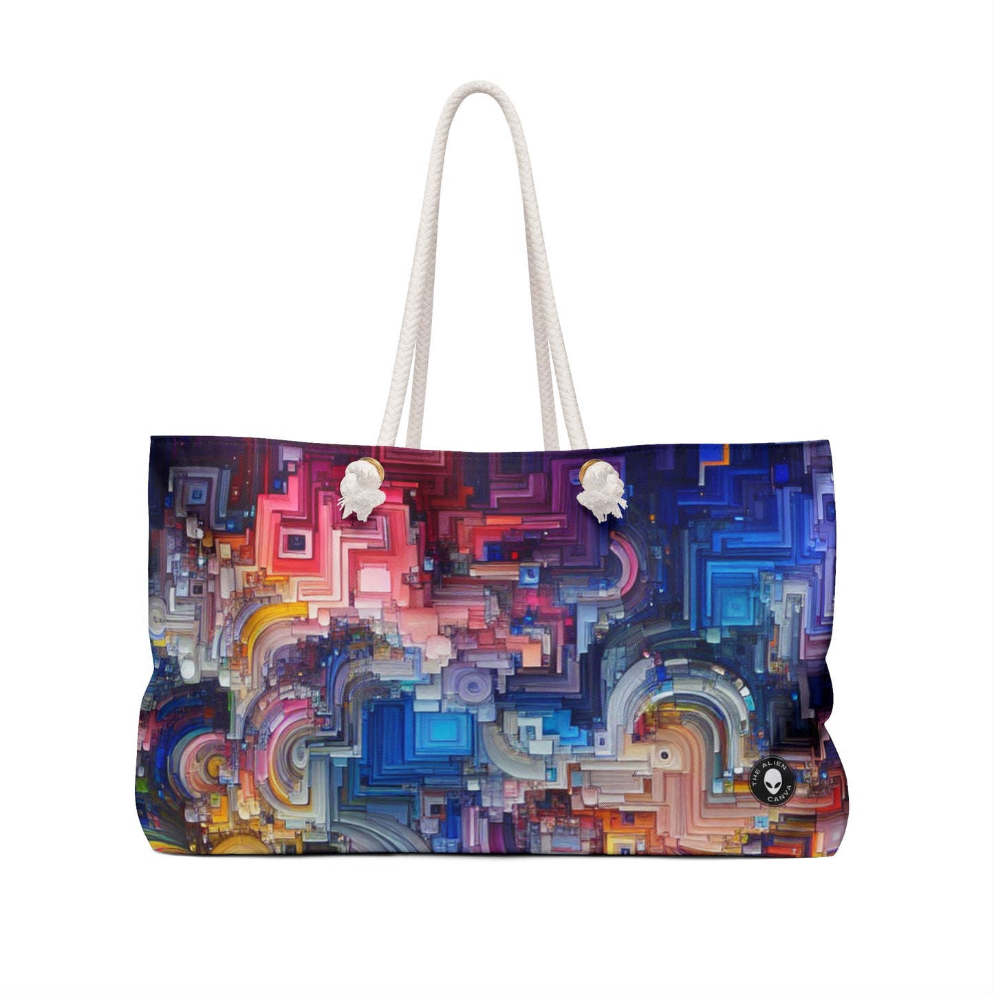 "Oceanic Harmonies: A Generative Art Exploration" - The Alien Weekender Bag Generative Art