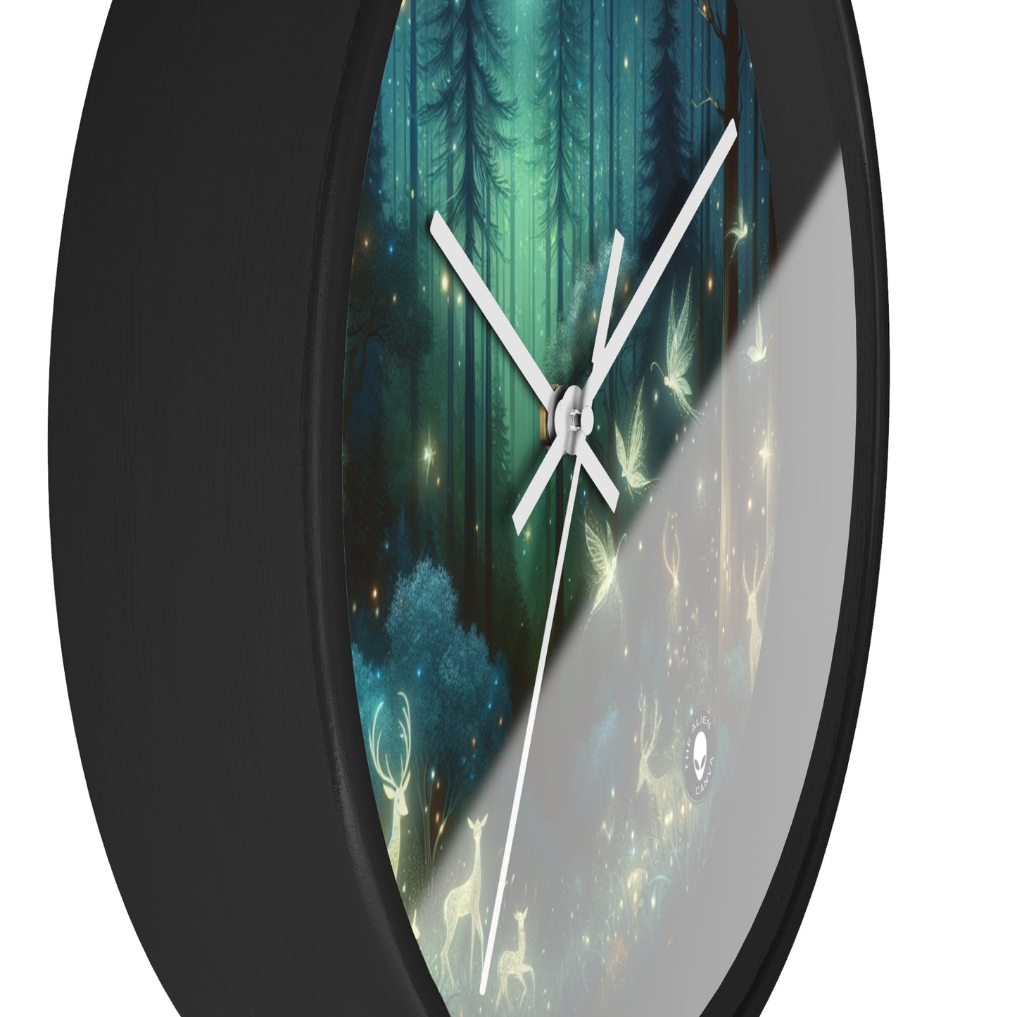 "Enchanted Night in the Whispering Woods" - The Alien Wall Clock