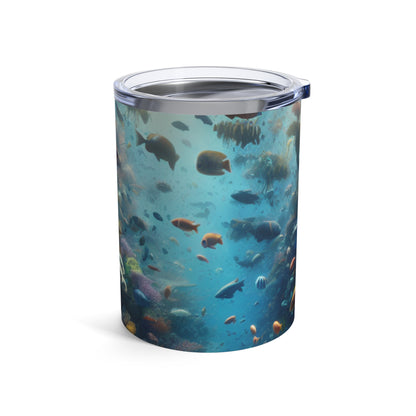 "Glimmering Reef: A Colorful Underwater Wonderland" - The Alien Tumbler 10oz