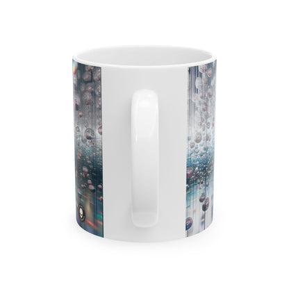 "Ephemeral Embrace: A Timeless Installation" - The Alien Ceramic Mug 11oz Installation Art