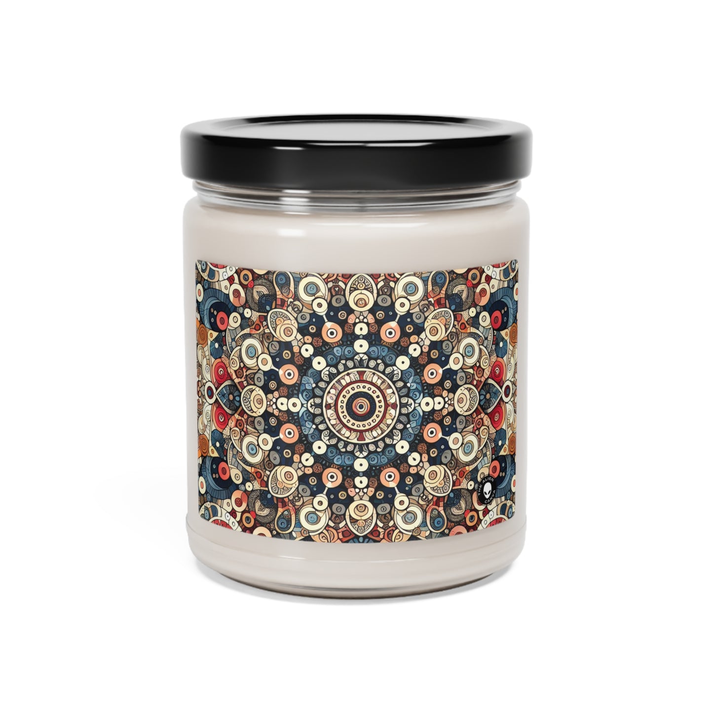 "Nature's Harmony: Floral Mandala Art" - La bougie de soja parfumée Alien 9oz Pattern Art