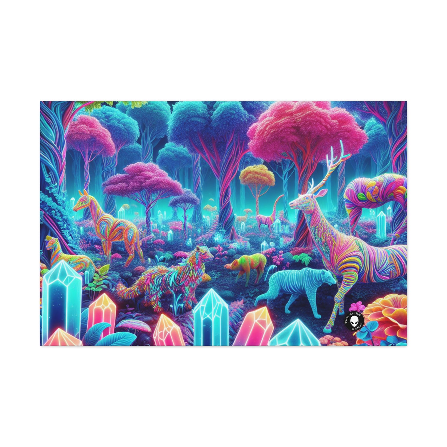 "Glowing Enchantment: Neon Forest" - The Alien Canva