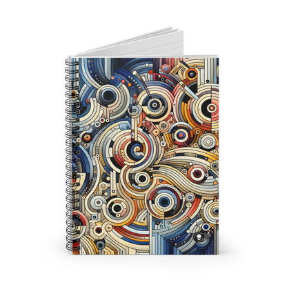 "Colors and Shapes: A Geometric Animation" - The Alien Spiral Notebook (Ruled Line) Video Art