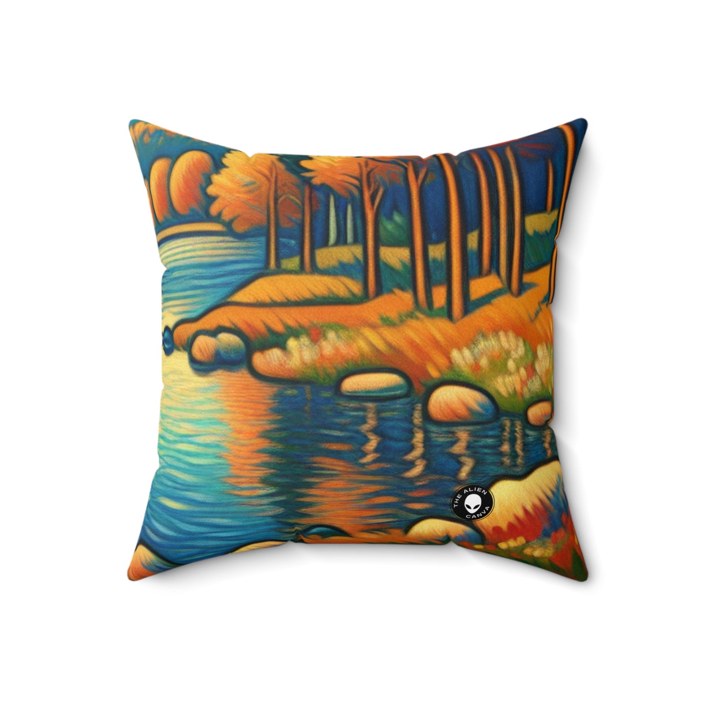 "Untamed Jungle: Expressive Fauvist Imagery"- The Alien Spun Polyester Square Pillow Fauvism