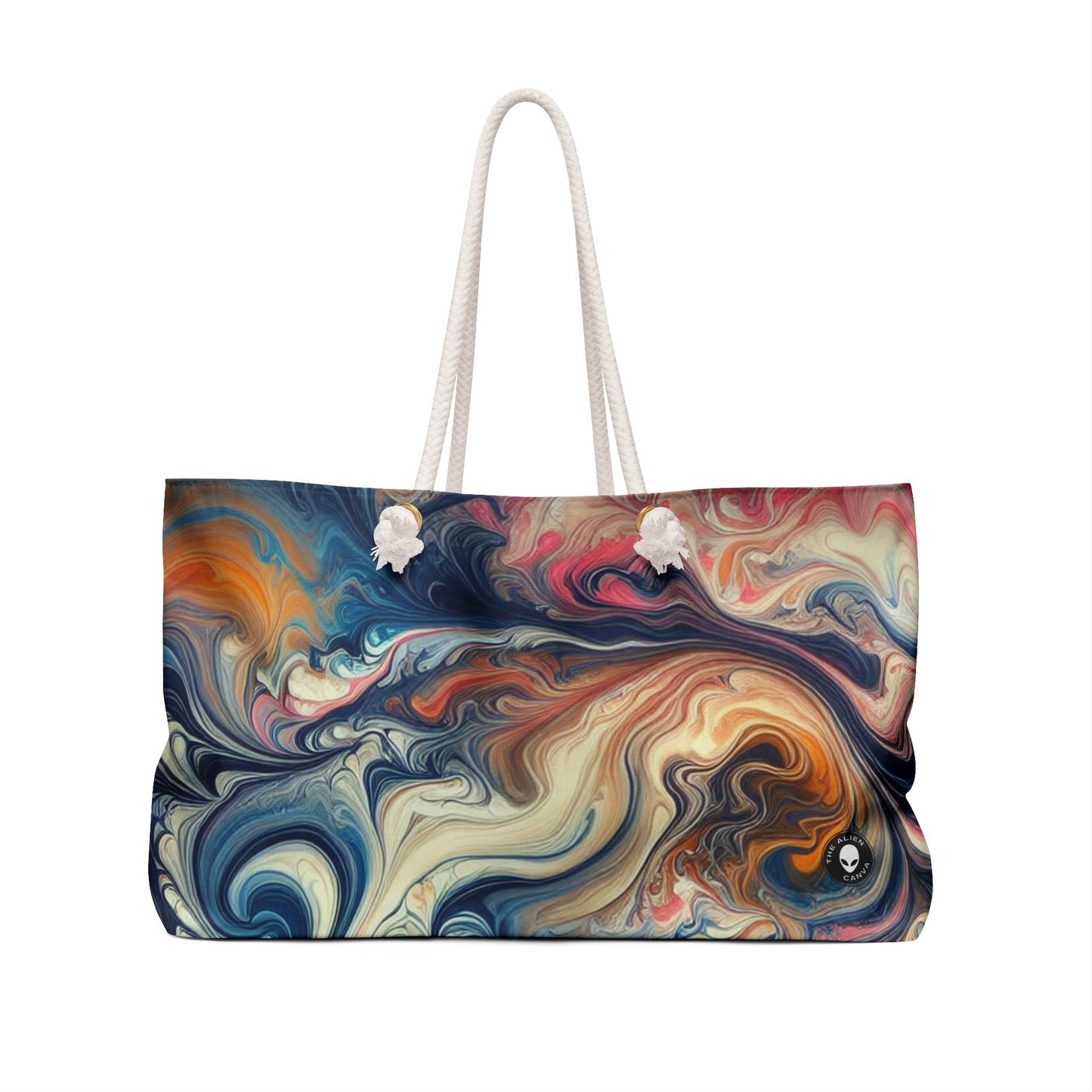 Forêt tropicale luxuriante : Coulée acrylique inspirée de la beauté tropicale - The Alien Weekender Bag