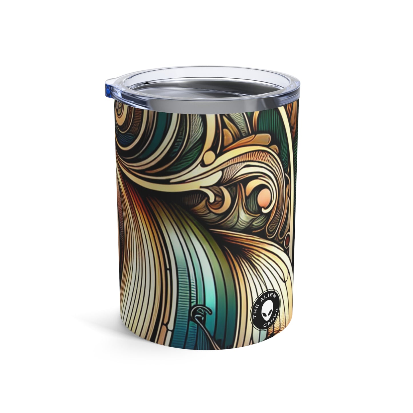 "Elegancia floral: Póster del jardín botánico Art Nouveau" - The Alien Tumbler 10oz Art Nouveau