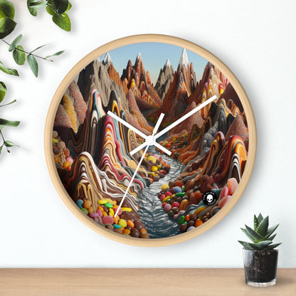 « Candyland : un paysage surréaliste et sucré » – L'horloge murale Alien