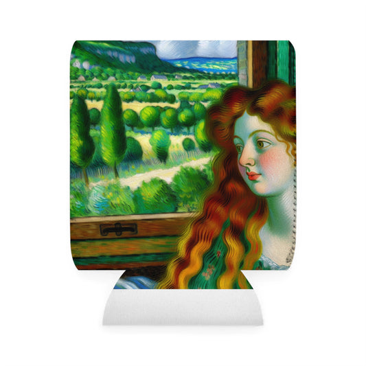"French Countryside Escape" - The Alien Can Cooler Sleeve Post-Impressionism Style