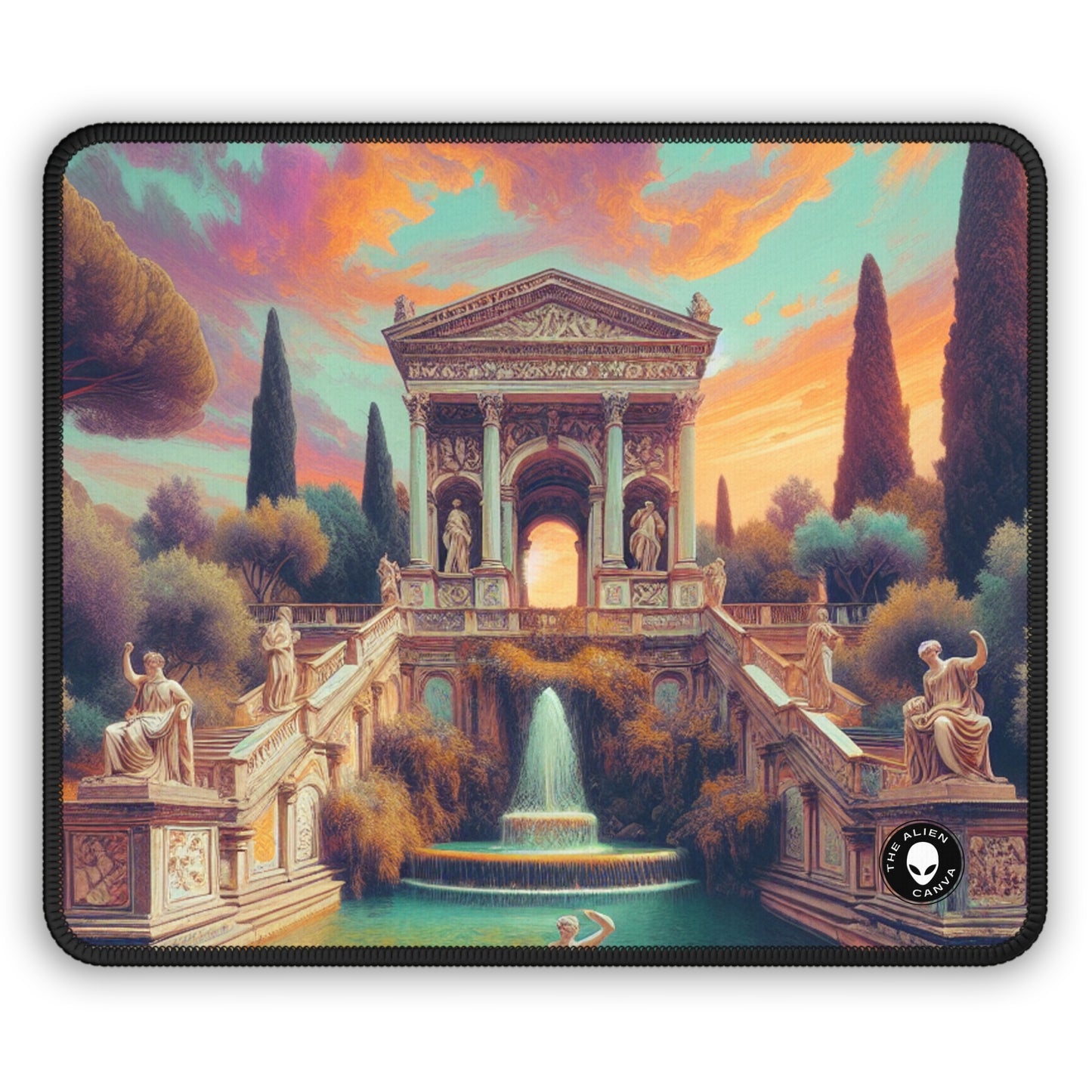 "Modern Roman: Neoclassical Portrait of Elegance" - The Alien Gaming Mouse Pad Neoclassicism