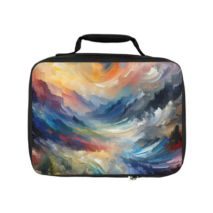 "Abstract Landscape: Exploring Emotional Depths Through Color & Texture" - The Alien Lunch Bag Abstract Expressionism Style
