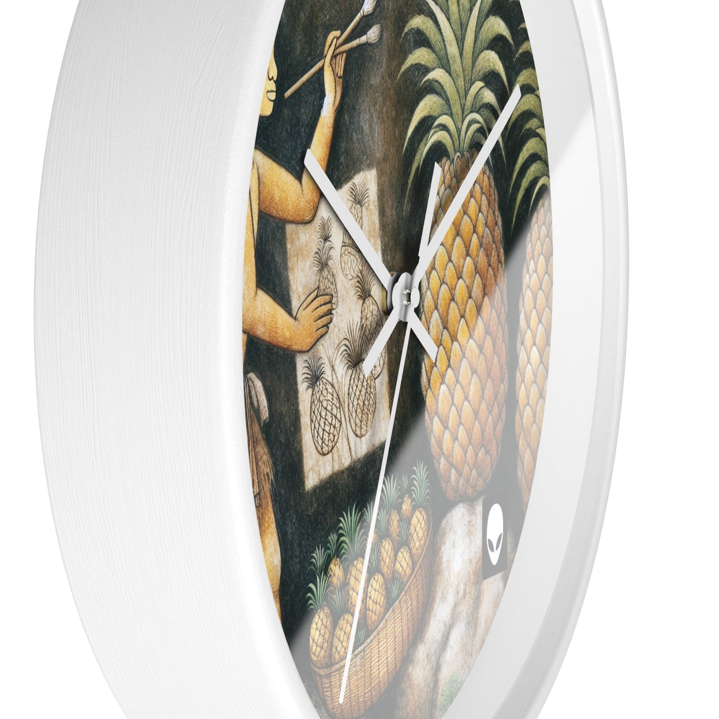 "Pineapple Harvest" - The Alien Wall Clock Cave Painting Style