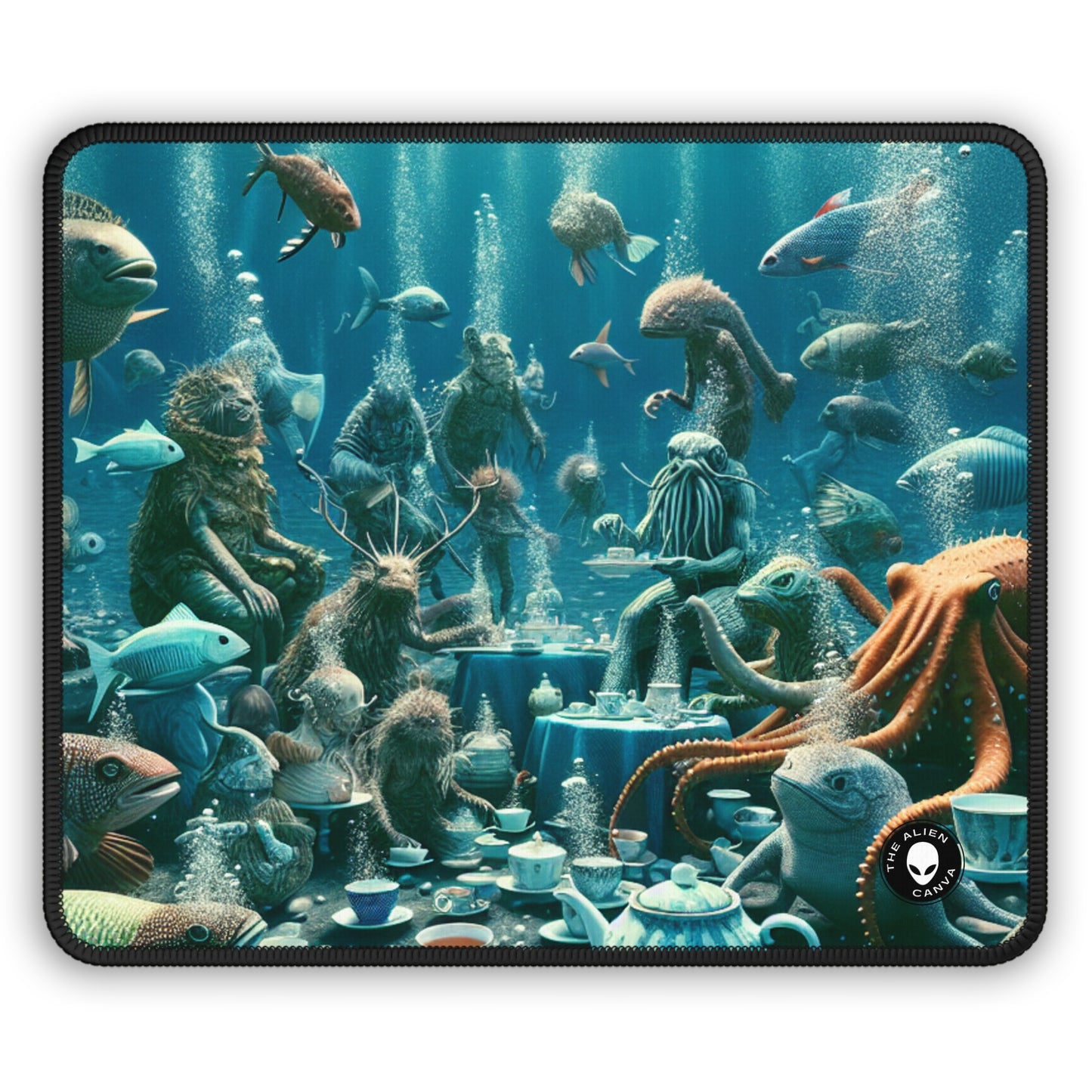 "Tea Time in the Deep Blue Sea" - The Alien Gaming Mouse Pad