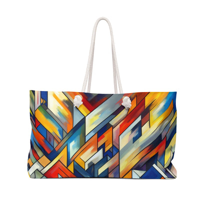 "Night Pulse: A Cubo-Futurist Cityscape" - The Alien Weekender Bag Cubo-Futurism