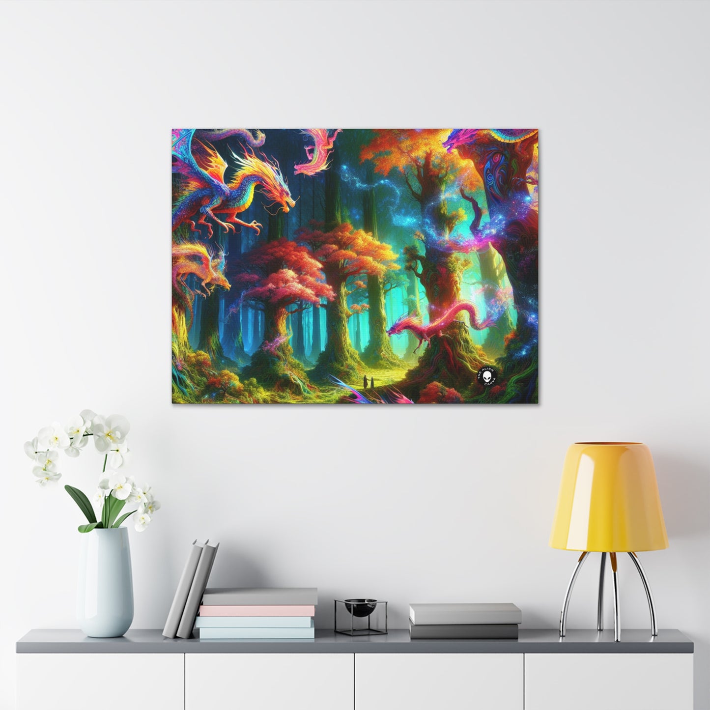 "El bosque arcoiris del dragón" - The Alien Canva