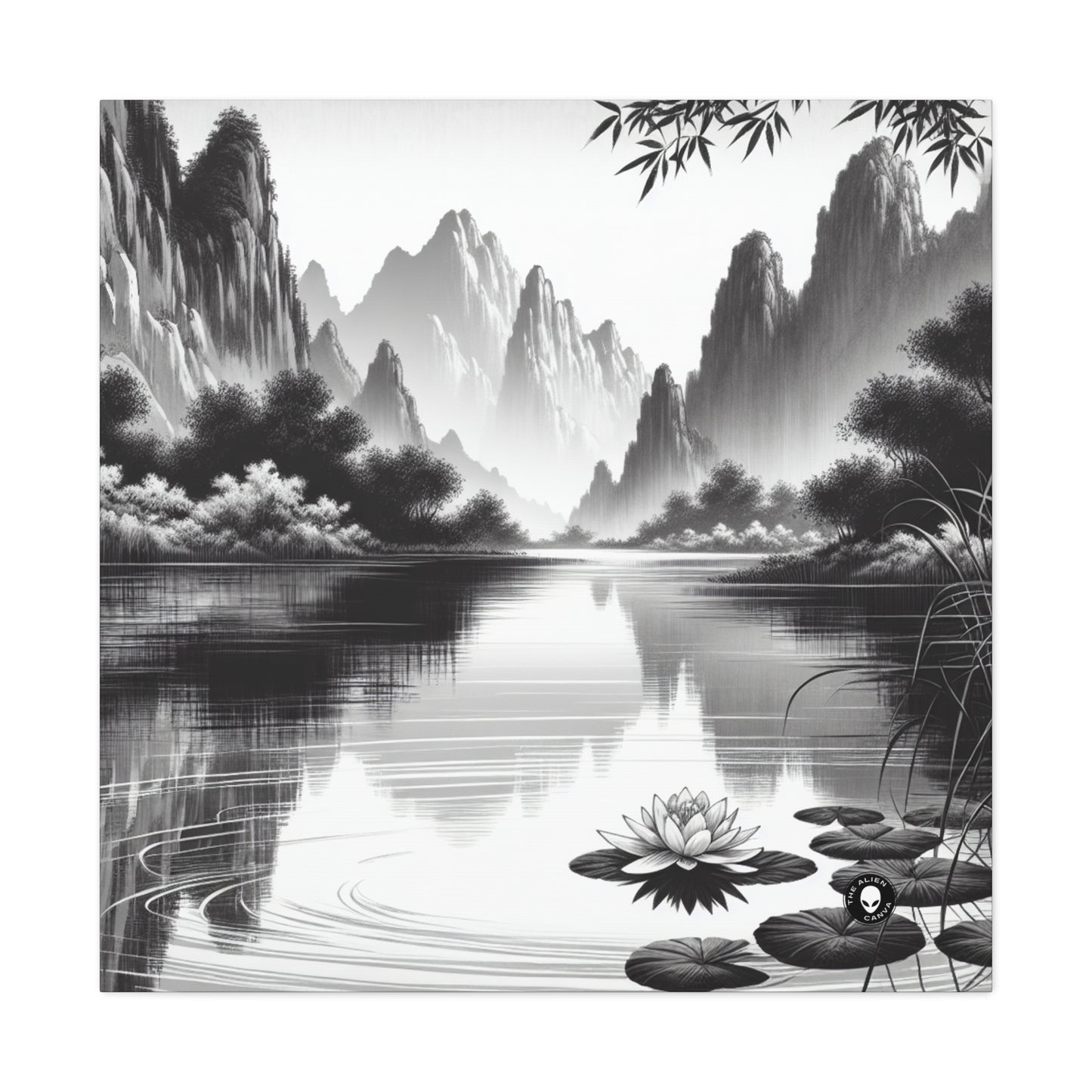 "Pristine Splendor" - The Alien Canva Zen Ink Painting