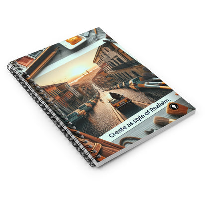 "Serenity in Brushstrokes: Immersive Realism in Nature's Tranquility" - The Alien Spiral Notebook (Ruled Line) Realism