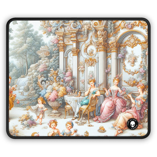 "A Garden of Rococo Delights: A Whimsical Extravaganza" - The Alien Gaming Mouse Pad Rococo