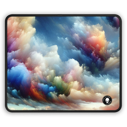 "Rainbow Cloudscape : Un rêve d'aquarelle surréaliste" - Le tapis de souris Alien Gaming