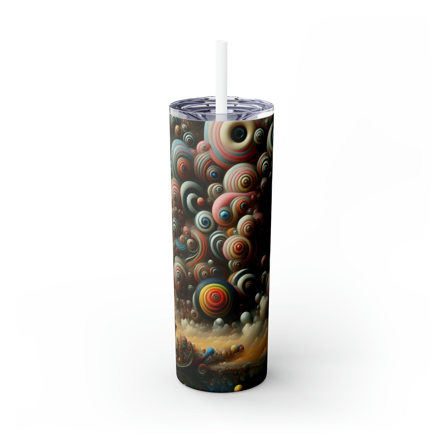 "Dreamscape Sojourn" - The Alien Maars® Skinny Tumbler avec paille 20oz Surréalisme