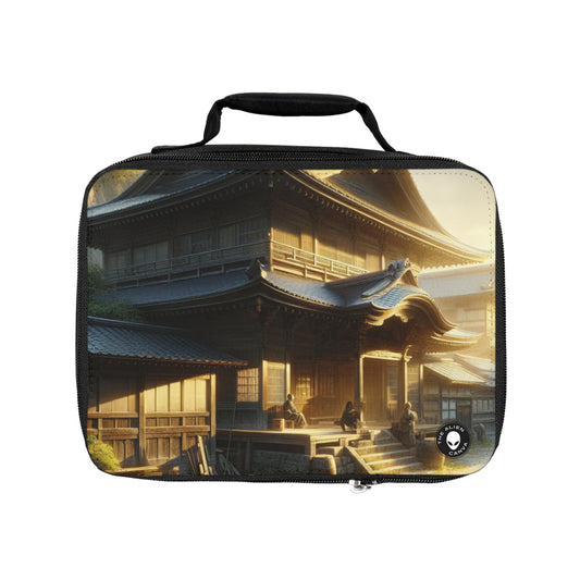 "Golden Hour Bliss: Photographic Realism Landscape"- The Alien Lunch Bag Photographic Realism