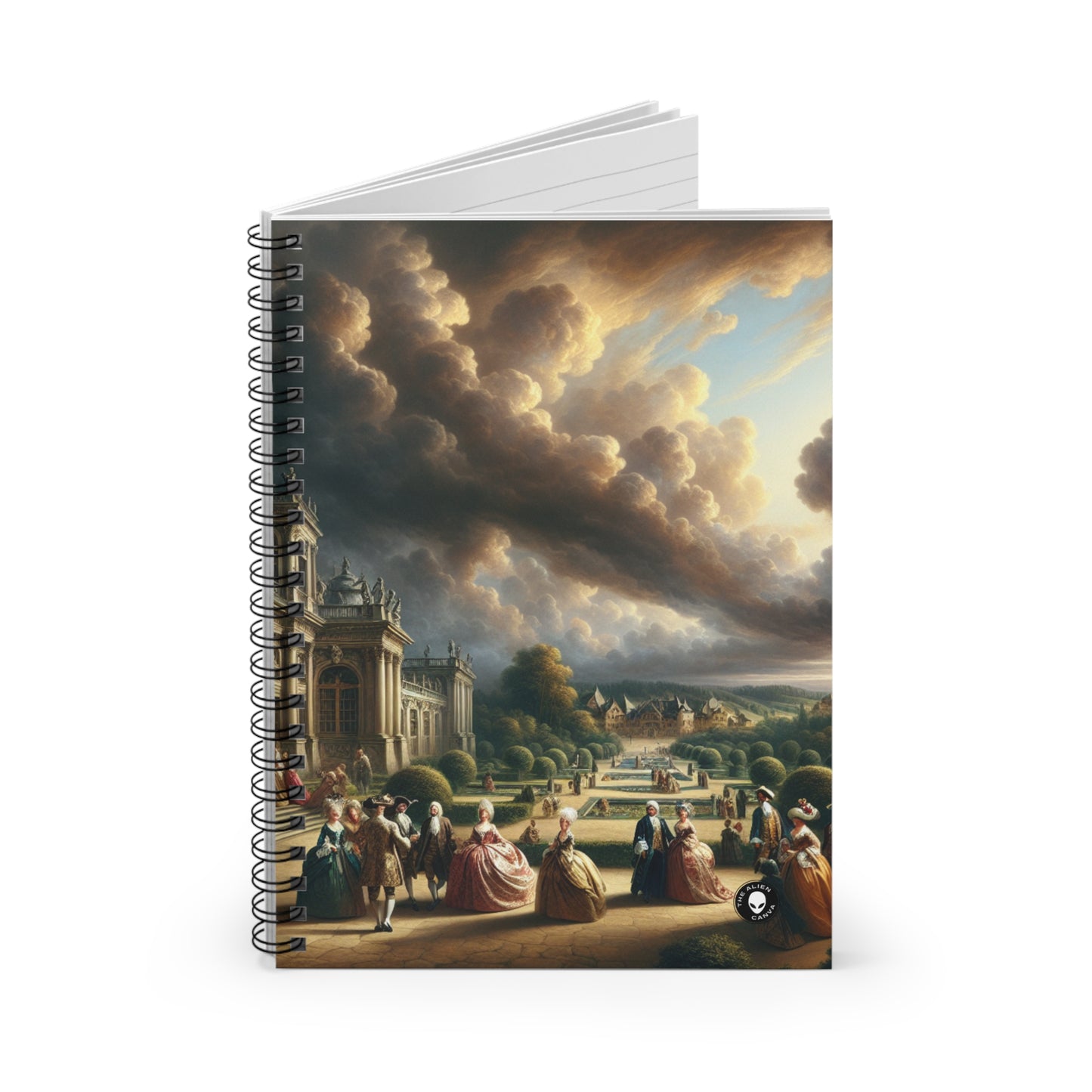 "Royal Banquet in a Baroque Palace" - The Alien Spiral Notebook (Ruled Line) Baroque