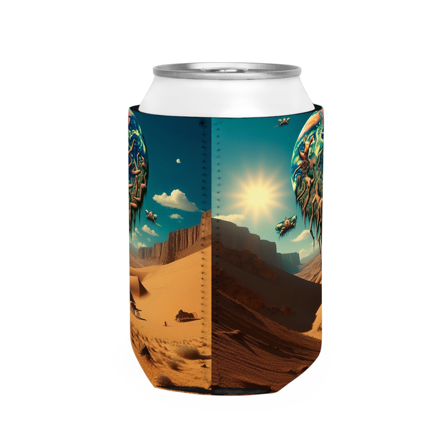 "Uprising in the Outback" - The Alien Can Cooler Sleeve Surrealism Style