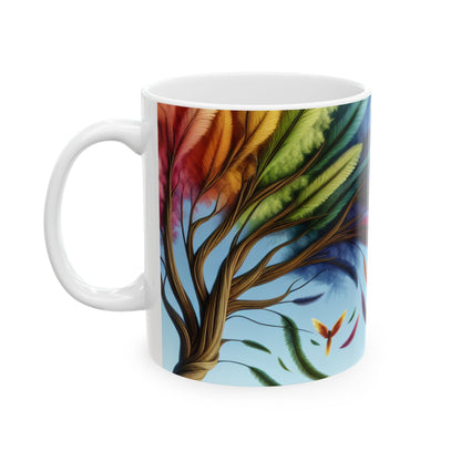 "Flora y fauna fantásticas: un mundo de cambios extravagantes" - Taza de cerámica The Alien de 11 oz