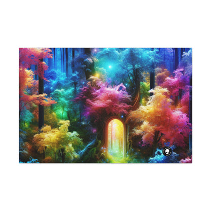 "Bosque Arcoiris Encantado: Puerta al Reino Invisible" - The Alien Canva