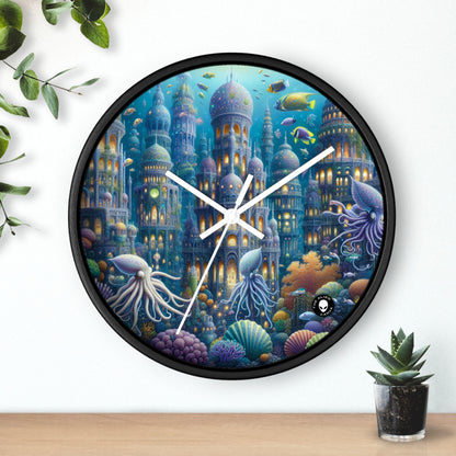 "Enchanting Atlantis: A Harmony of Sea Creatures" - The Alien Wall Clock