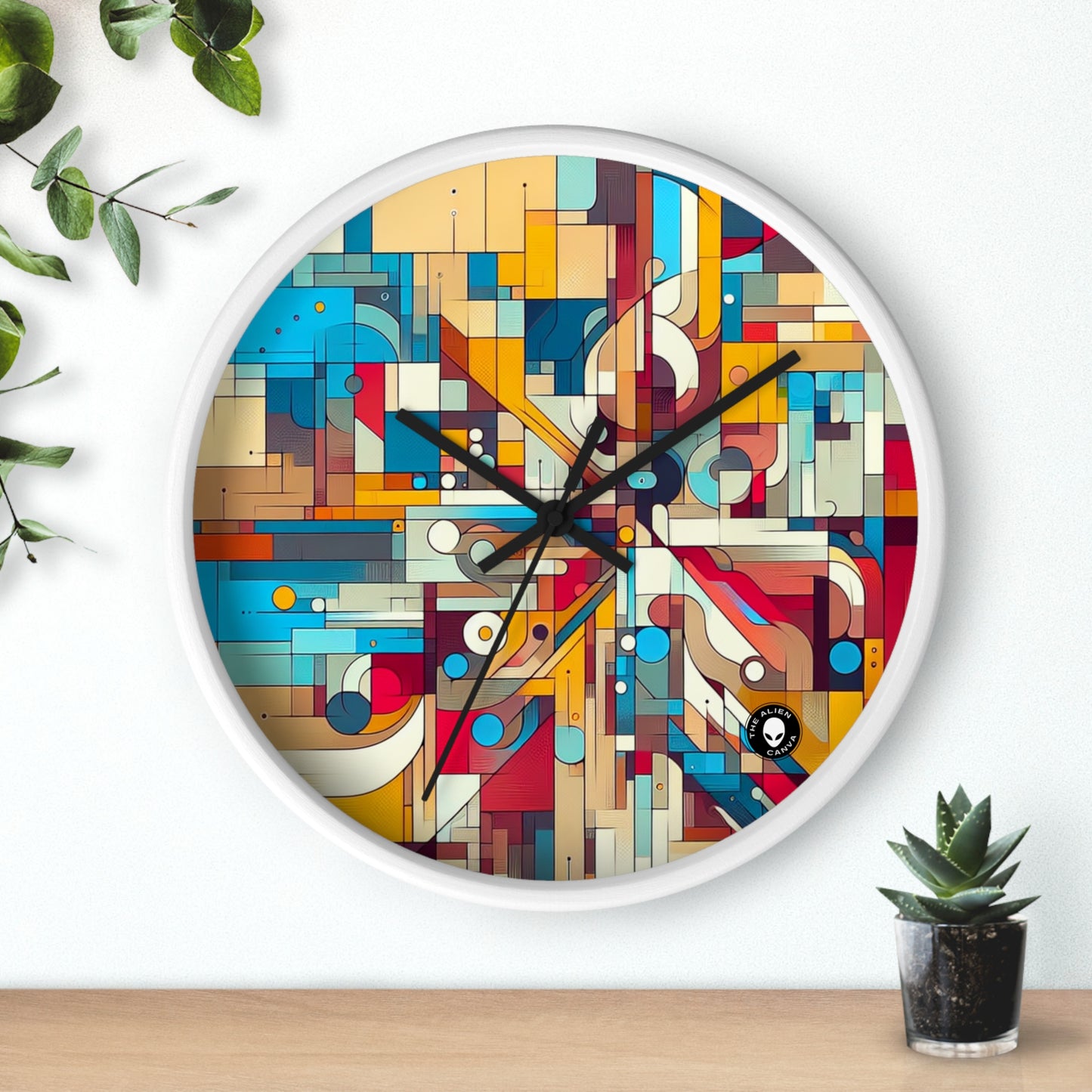 "Galactic Whirlwind: An Abstract Exploration of Cosmic Mysteries" - The Alien Wall Clock Abstract Art