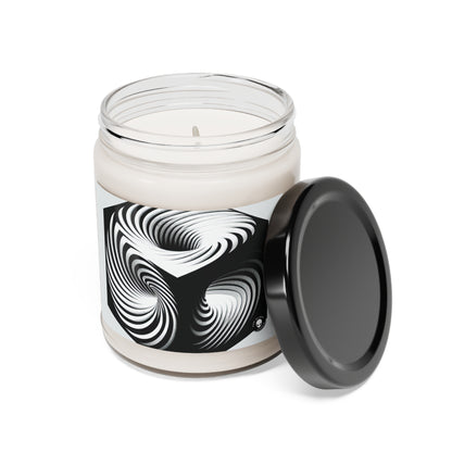 "Cube convolutif : une illusion d'optique de mouvement incessant" - La bougie de soja parfumée Alien 9oz Op Art