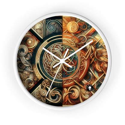 "Metamorphic Threads: Exploring Transformation through Celtic Knot Art" - The Alien Wall Clock Celtic Art