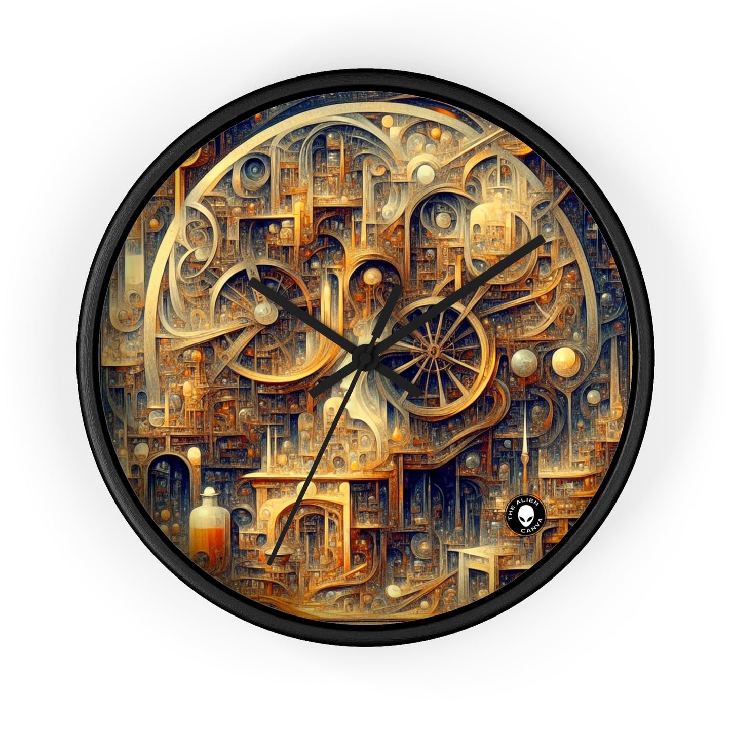 "Unity in Vibrant Harmony: An Abstract Metaphysical Exploration" - The Alien Wall Clock Metaphysical Art