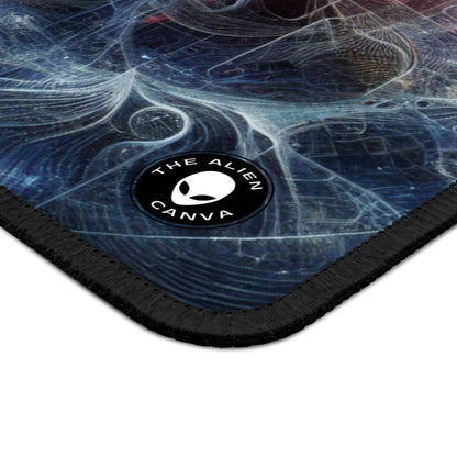 "La métropole néon de la nature : une fusion surréaliste de technologie et de verdure" - The Alien Gaming Mouse Pad Digital Art