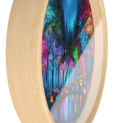 "Crystal Glow: The Enchanted Forest" - The Alien Wall Clock