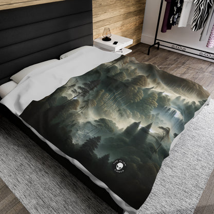 "Misty Forest Retreat" - The Alien Velveteen Plush Blanket