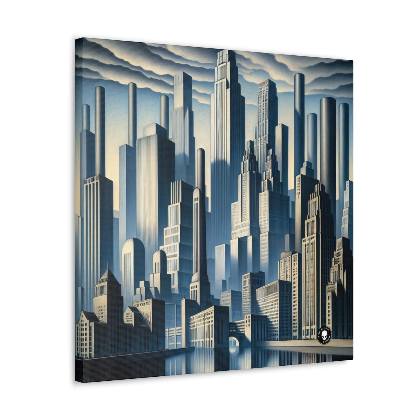 "Modern Metropolis: A Precisionism Perspective" - The Alien Canva Precisionism