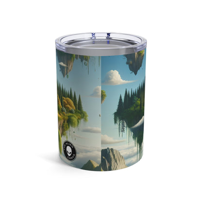 "Elemental Isles: Un viaje onírico a través de las maravillas de la naturaleza" - Vaso Alien de 10 oz