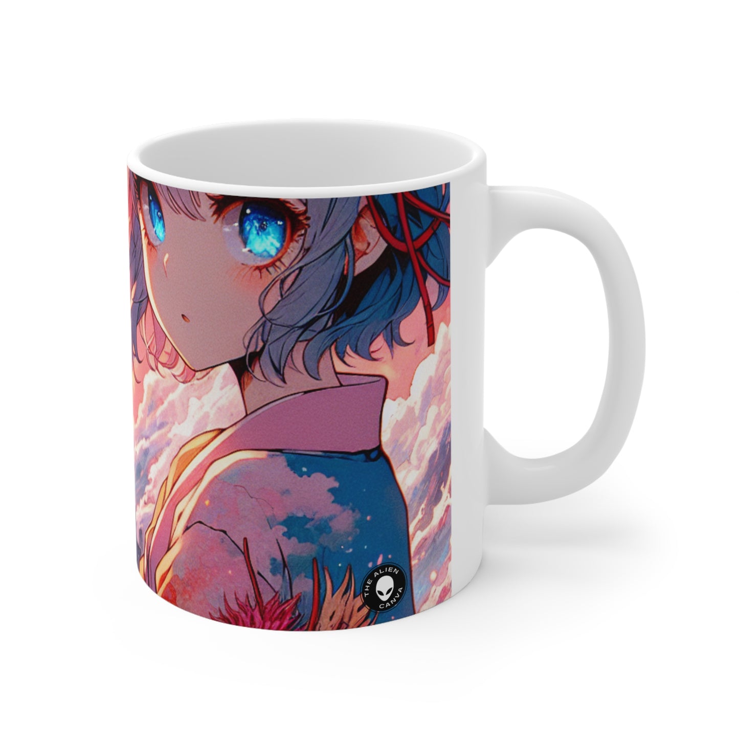 Título: "Swords ablaze: The Elemental Duel" - Taza de cerámica The Alien 11oz Manga/Anime Art