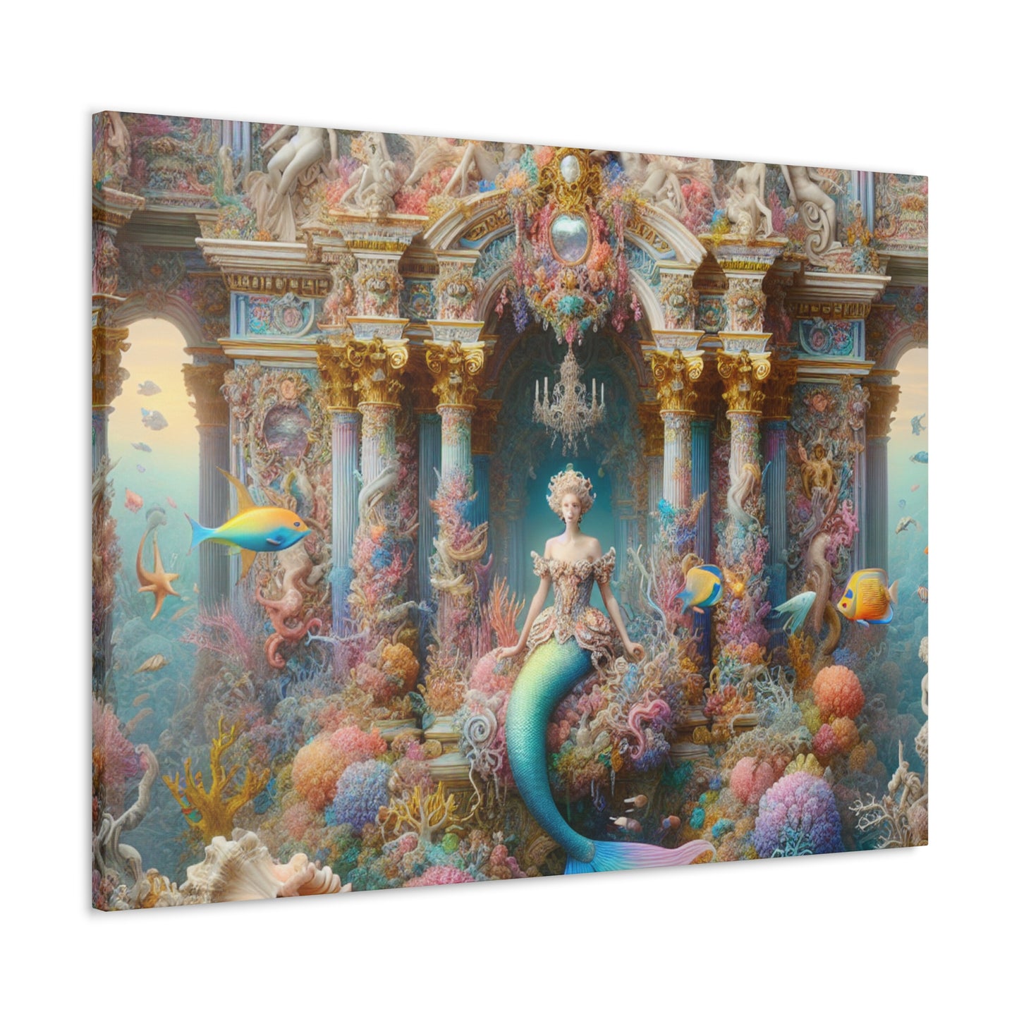 "Splendeur sous-marine : un palais de sirène rococo" - Le style rococo Alien Canva