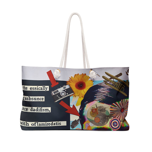 "Absurdity Unleashed: Creating a Dadaist Collage of Chaos" - The Alien Weekender Bag Dadaism