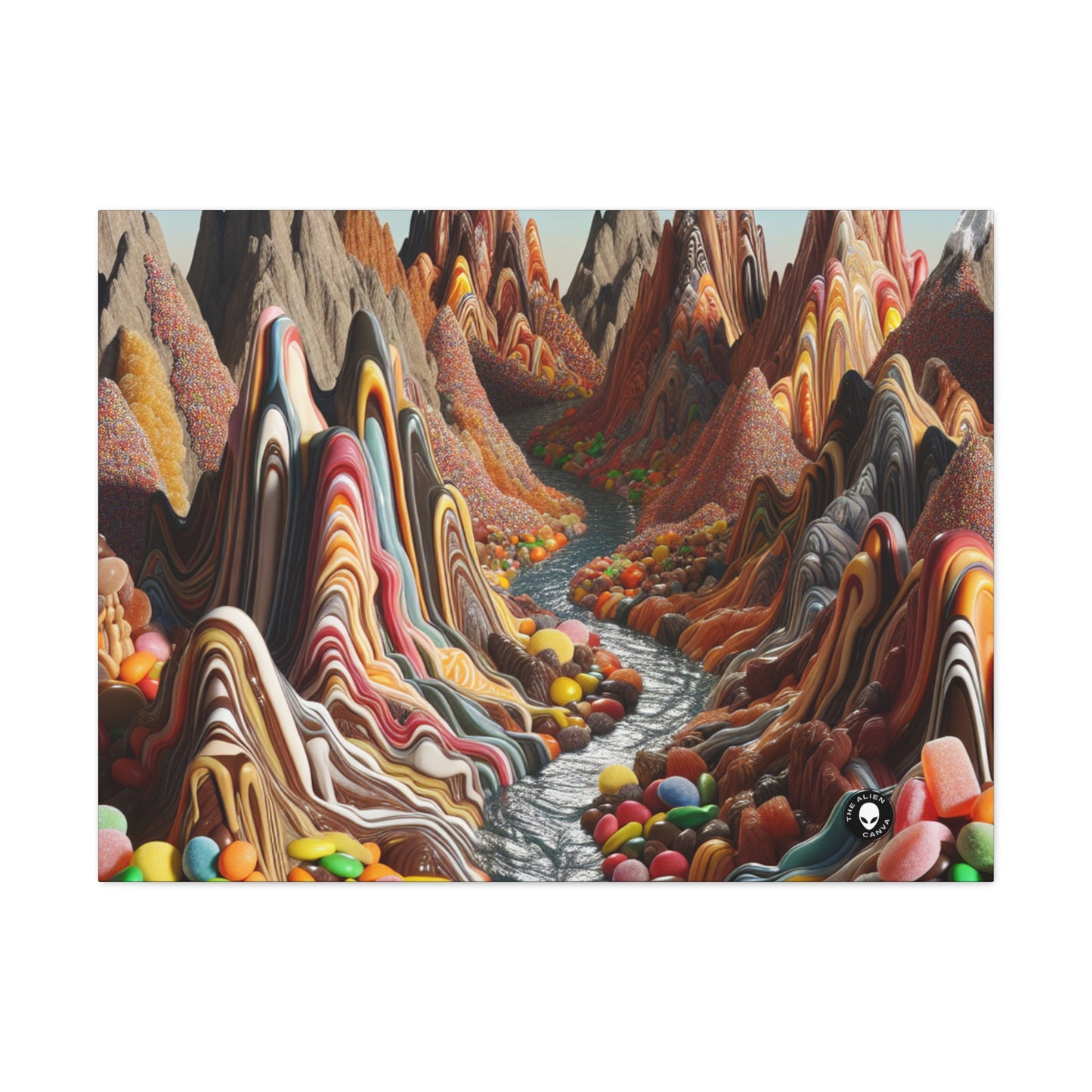 "Candyland: A Sweet Surrealistic Landscape" - The Alien Canva