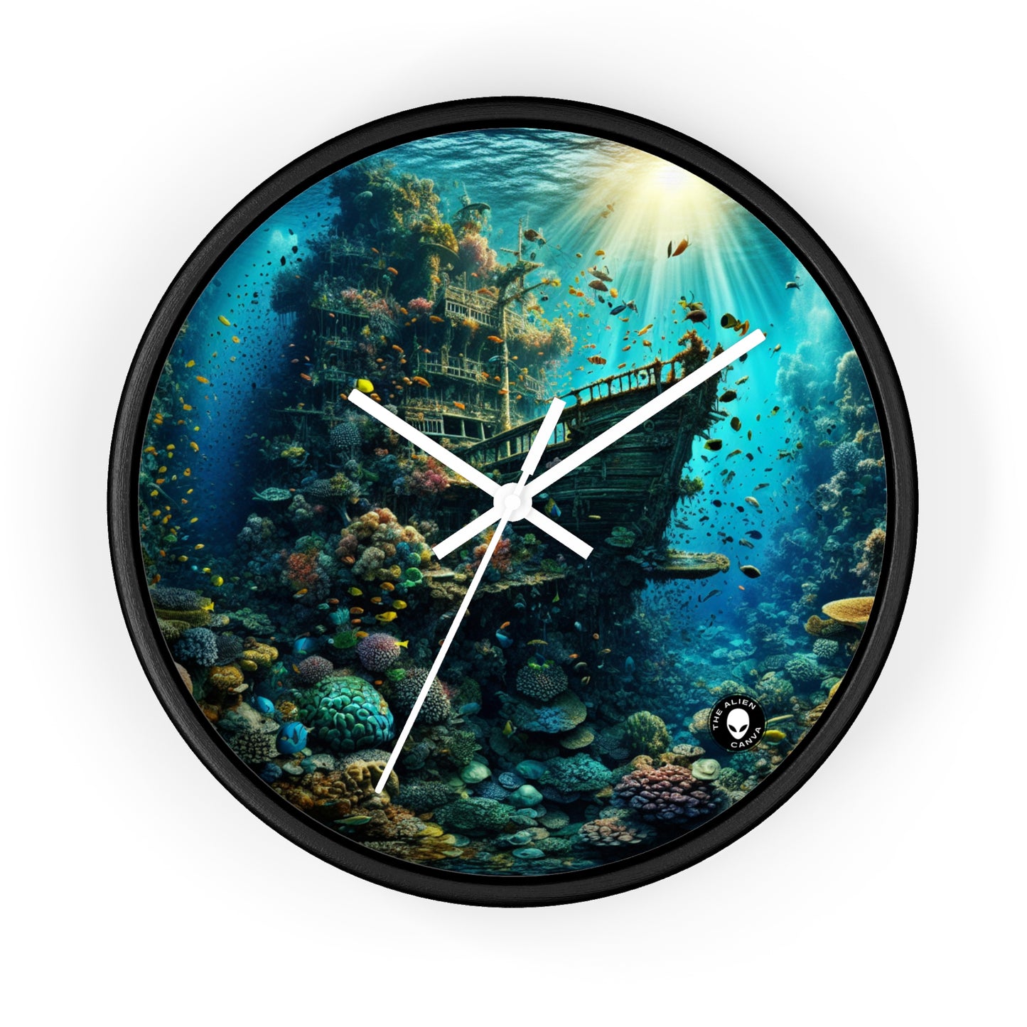 "Whimsical Underwater World" - The Alien Wall Clock