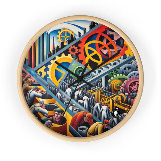 "Industrial Constructivism: Gears and Labor" - The Alien Wall Clock Constructivism