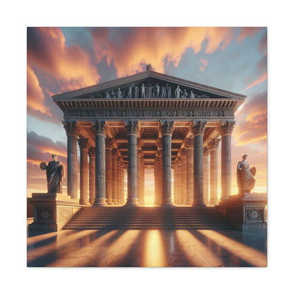 "Warm Glow of the Grecian Temple" - The Alien Canva Neoclassicism Style