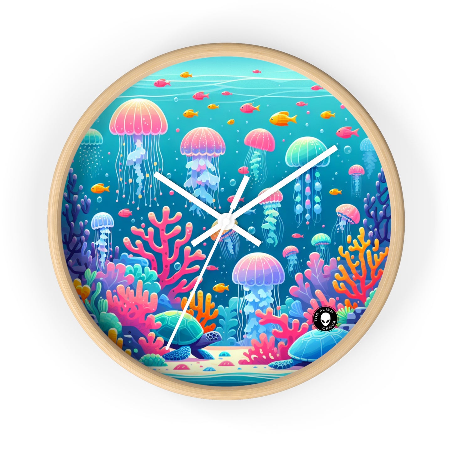 "Enchanting Underwater Symphony" - The Alien Wall Clock