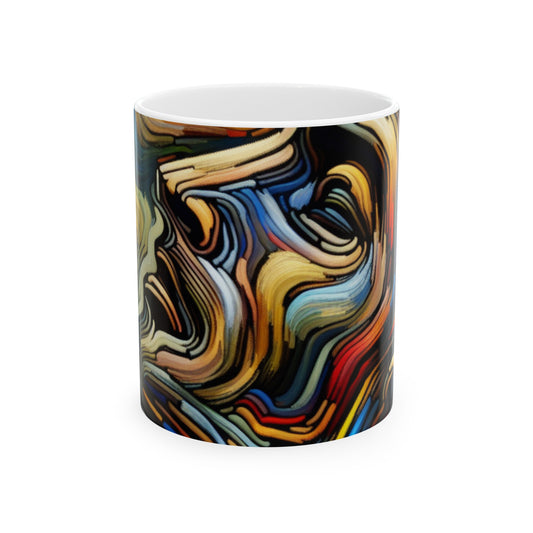 Title: "Tempestuous Waters" - The Alien Ceramic Mug 11oz Expressionism