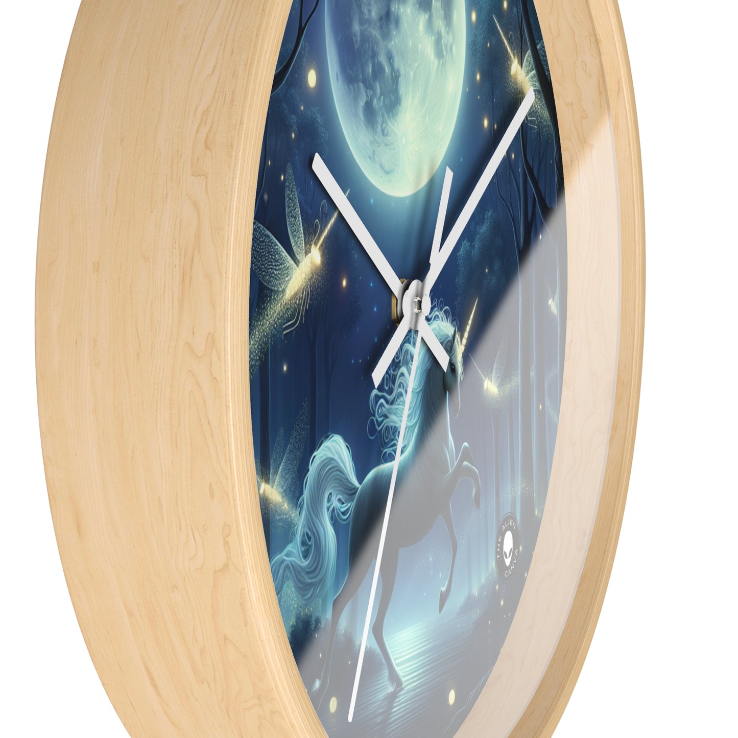 "Enchanted Moonlit Forest" - The Alien Wall Clock