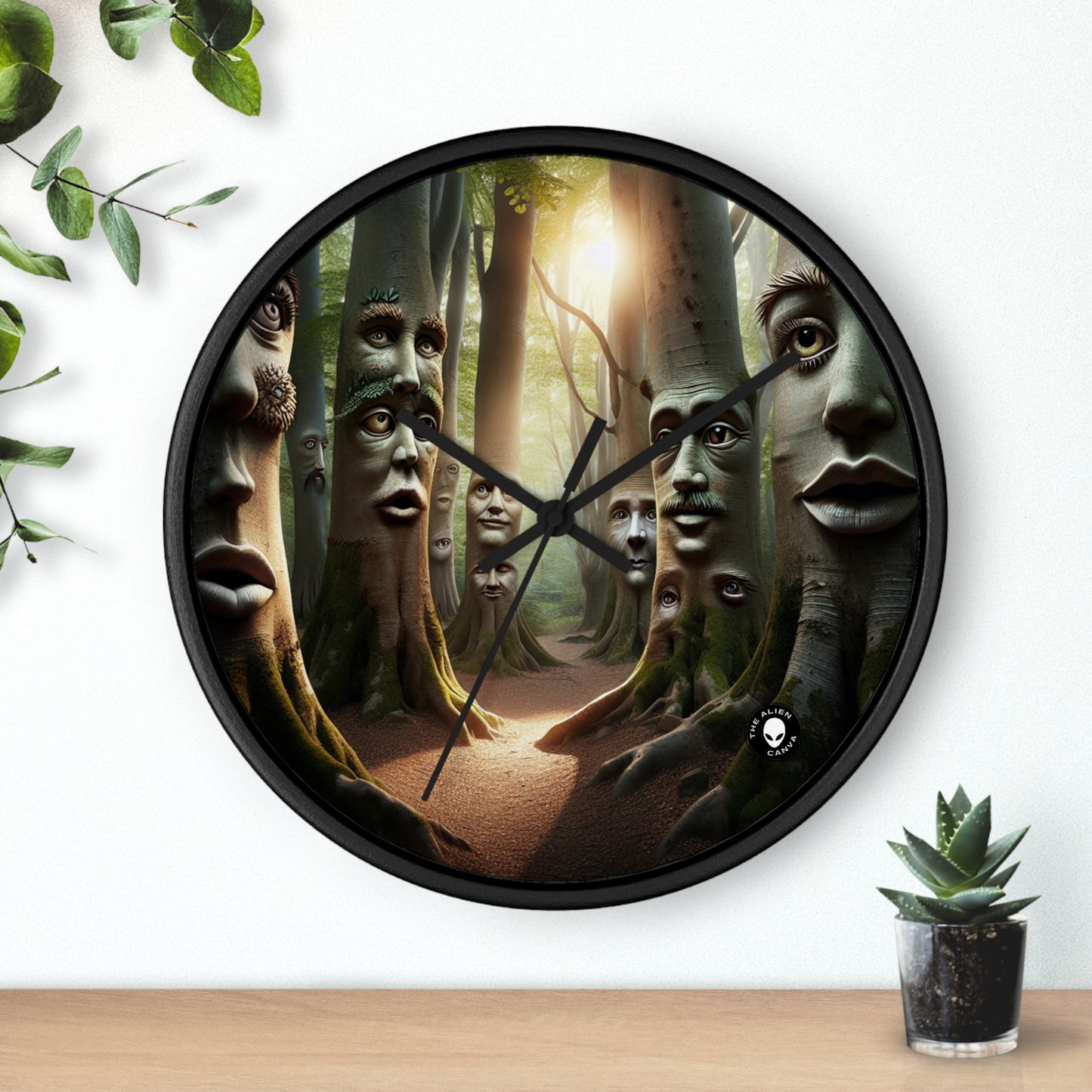 "Whispering Woods: Secrets of the Enchanted Forest" - The Alien Wall Clock